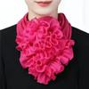 Solid Color Neck Collar Ruffles Fake Collar Elegant Women Casual Neckerchief Detachable Neck Gaiter Warm Scarf Free Size Fashion
