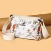 New bamboo leaf printed commuter bag women's high-end sense contrasting color small square bag fashionable casual simple messenger bag
