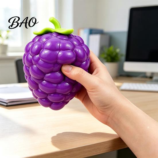 Fruit Stress Relief Toys Giant Toy, Mango Pineapple Grape Strawberry Watermelon Banana Hand Exercise Tools Squeeze Exerciser Toy for Anxiety Shaped