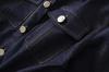 Women's Denim Belted Shirt Dress - Retro Lapel, Waist-Cinching, Hip-Hugging Short Skirt for Autumn/Winter