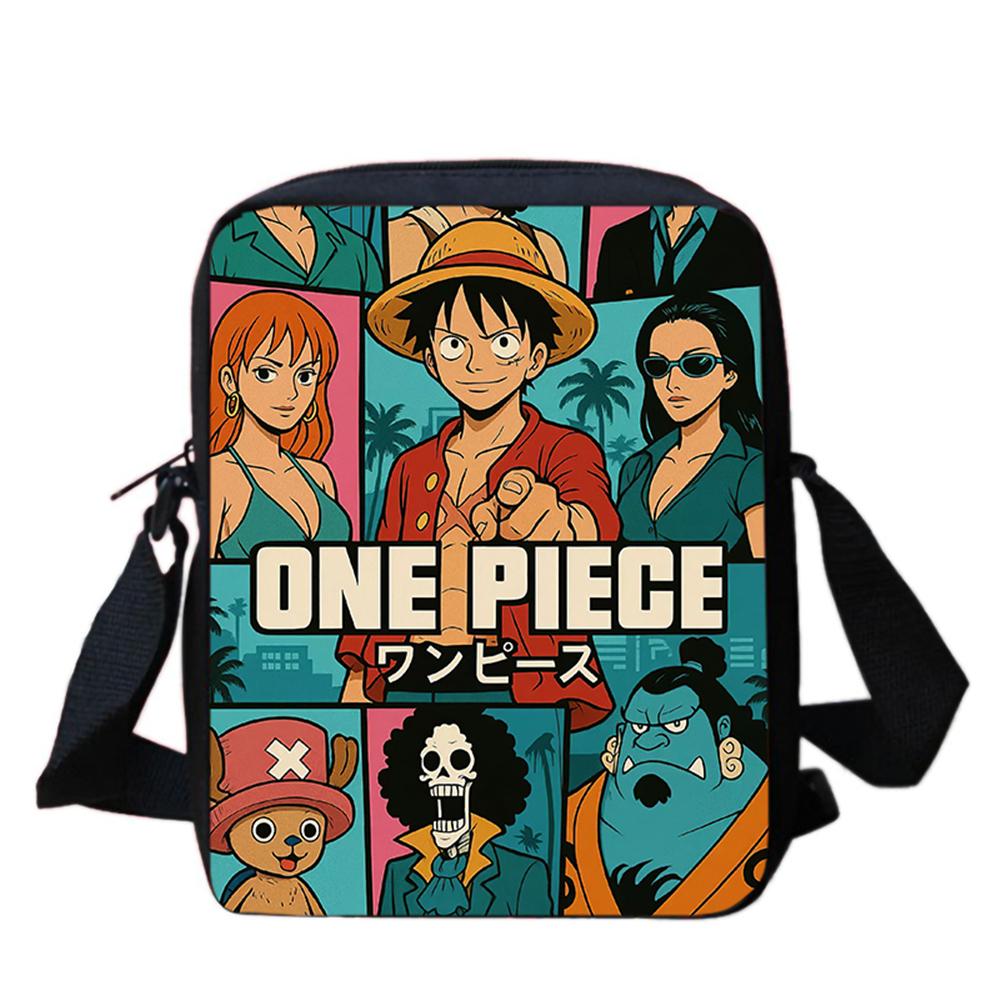 Cartoon One Piece Mini School Crossbody Bag,Light Weight Durable Messenger Bag Christmas Gifts for Kids Casual Daily Travel Use
