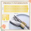 100/50Pcs Napkin Ring Hollow Pattern Gold And Silver Napkin Ring Wedding Party Table Decoration Supplies Wedding Decoration