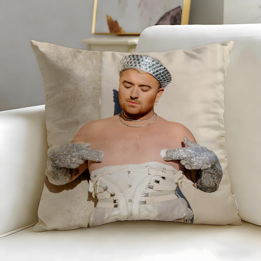 Popular Singer Sam Smith Cushion Cover Soft  EasyWash Pillow Case  Versatile for Couch Bed Travel and Office