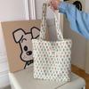 Retro Floral Women's Canvas Shoulder Bag High Capacity Girls Student Book Tote Handbag Cute Flower Female Reusable Shopping Bags