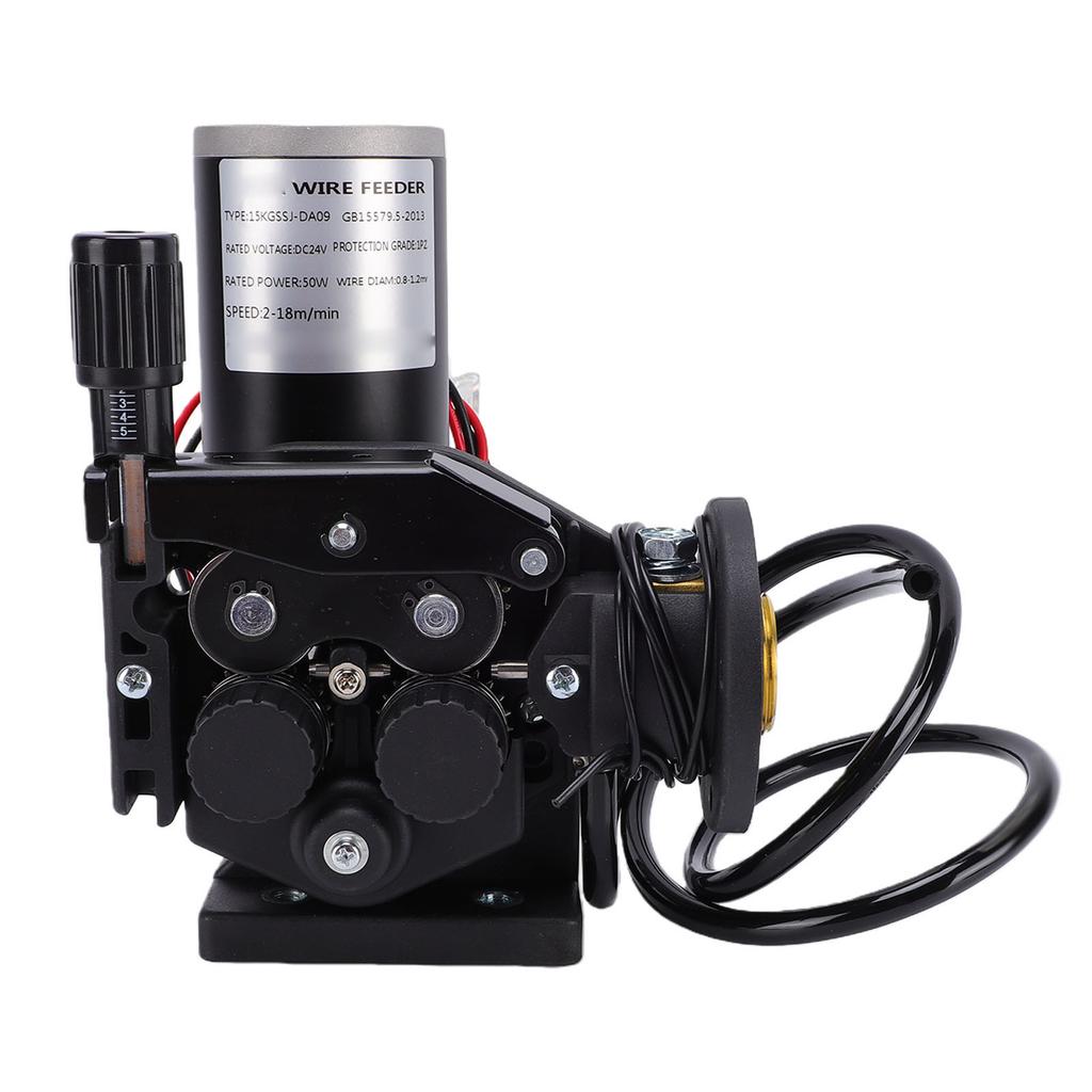 MIG MAG Schweißgerät Drahtvorschubmotor 15 kg Rolle Schweißdrahtvorschub 2 18 m/min Geschwindigkeit 50 W Linke Seitenmontage 30x22x10mm Räder