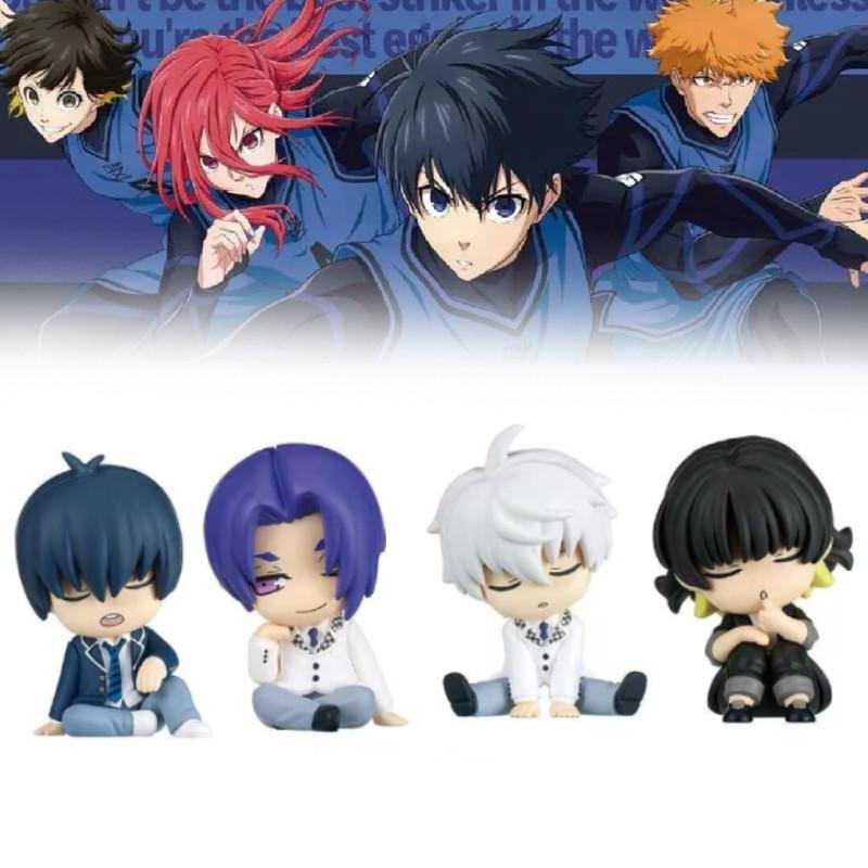 Adorable Blue Prison Chibi Figures Set Includes Four Unique Pvc Collectibles