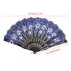Chinese Style Silk Fabric Fan Folding Fan Wedding Fan Art Gifts Dance Hand Fan Vintage Folding Flower Fan Ancient Hanfu Fan