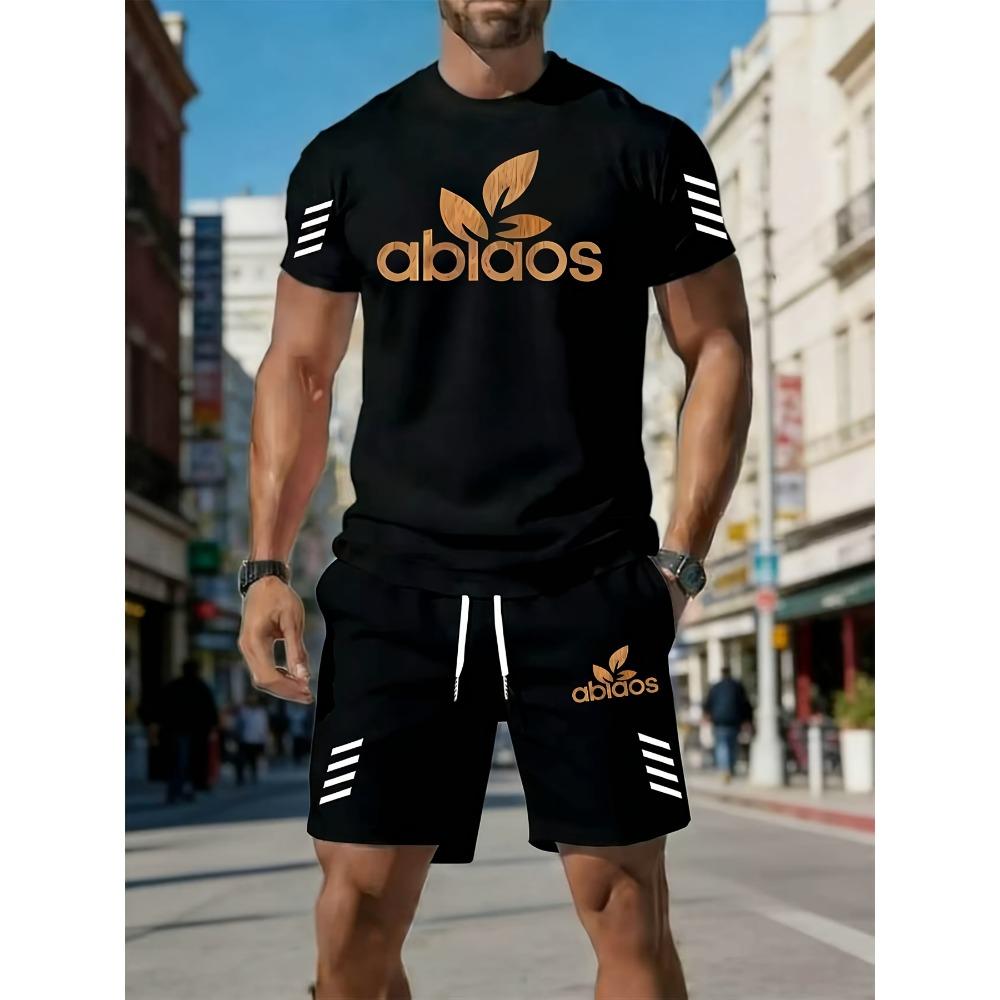 Ultimo Set Casual Resistente alle Pieghe, Trendy, Traspirante Design con Coulisse in Vita, Set da Uomo, Set Casual