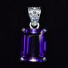 NATURAL Purple Amethyst 31 Ct CERTIFIED Emerald 925 Starling Silver Gems Pendant MY.PD-30-NS