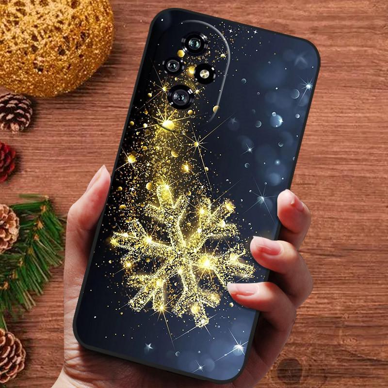 Christmas Silicone Soft Case for Honor 200 Pro 200 Lite 5G 90 Smart X5B Plus Cover Bumper for Honor X6B X6A Cute Bumper Funda