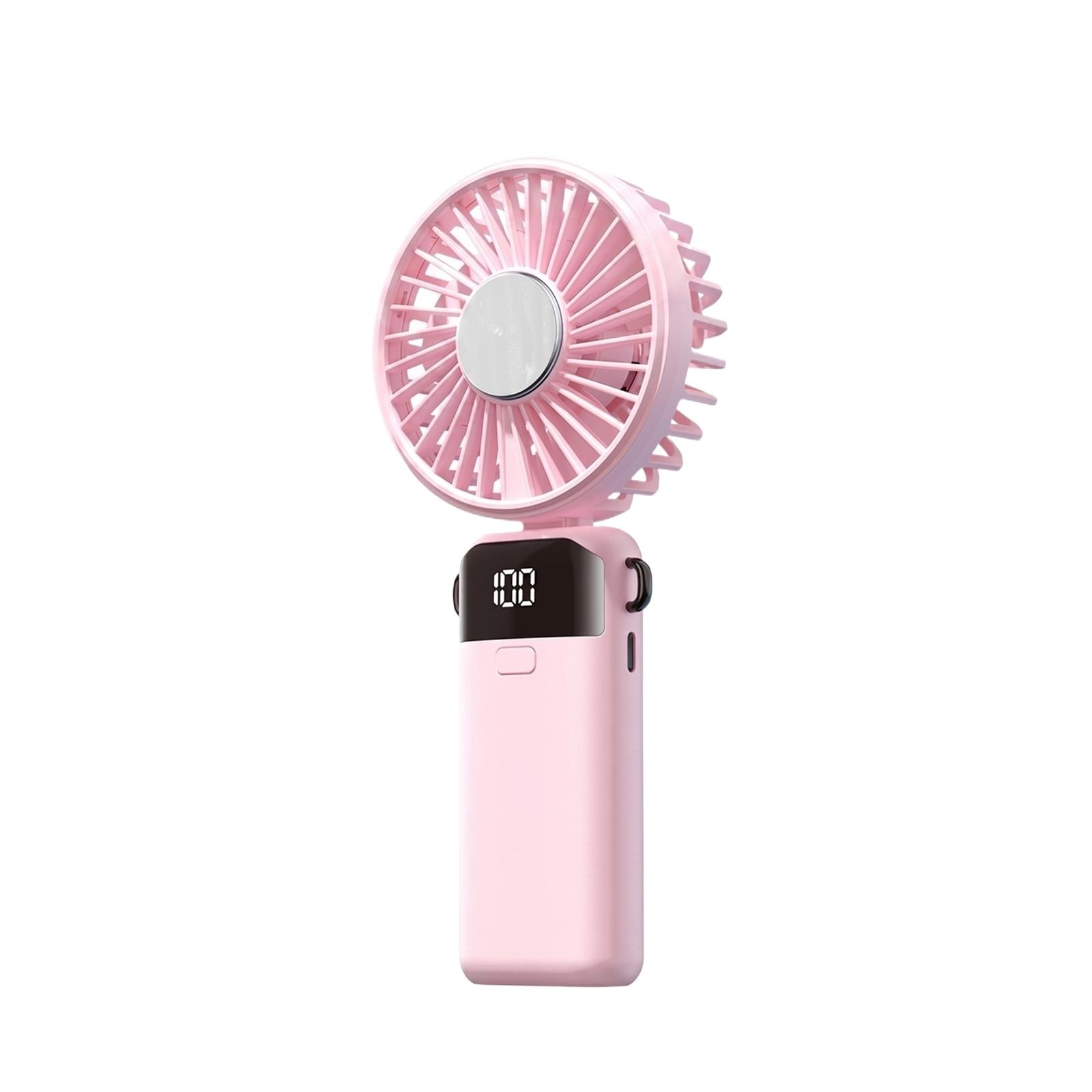 

Portable Handheld Fan Long Battery Life Quiet Operation Compact Design USB Rechargeable Adjustable Speed for Indoor Outdoor Use ONE SIZE розовый