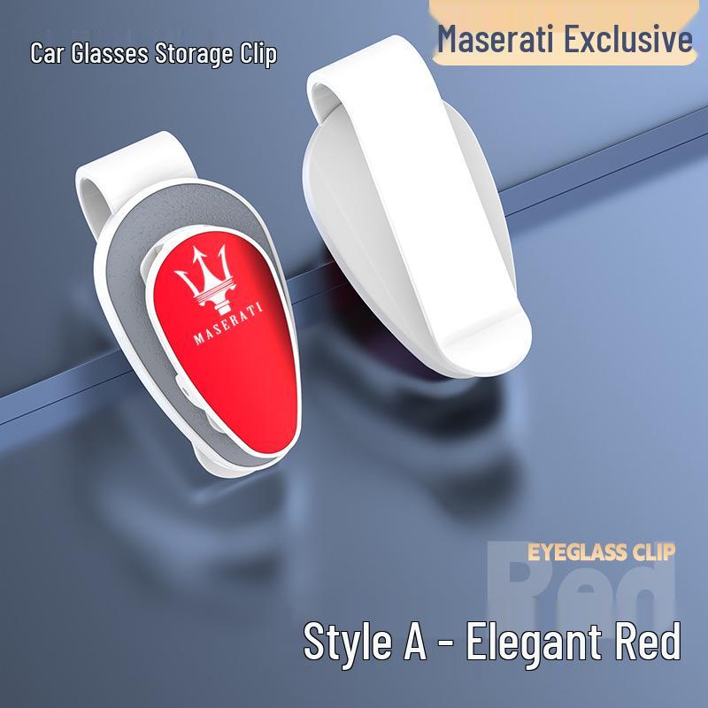 Maserati Sun Visor Glasses Clip for Ghibli, Quattroporte, Grecale, and Levante