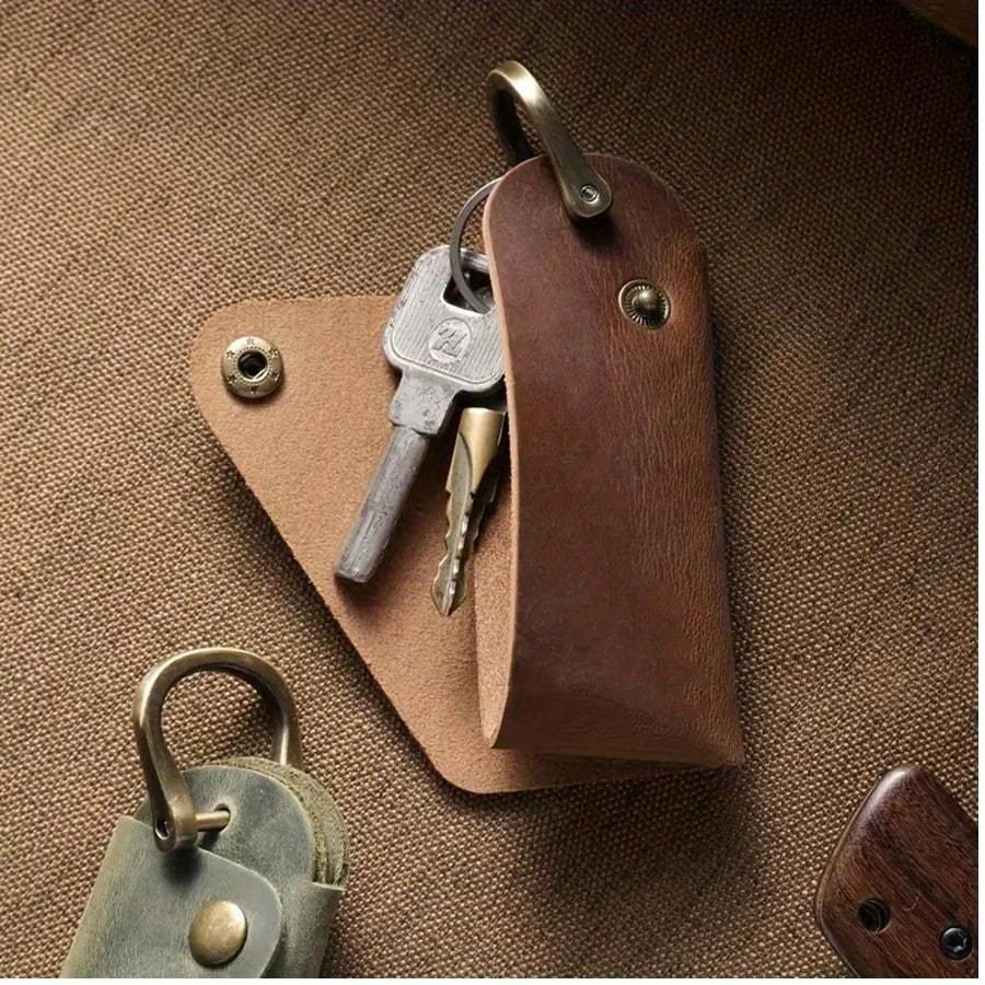 Portable Key Storage Bag Key Protection Case Creative Top Layer Cowhide Key Bag For Women Money Wallet Mini Wallet Purse Wallet
