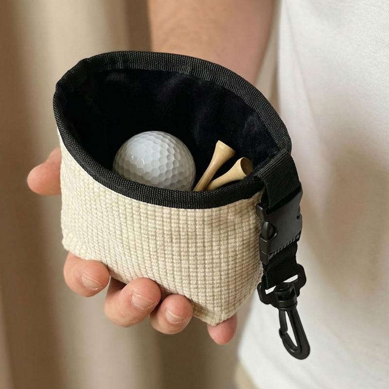 Golf Club Cleaning Pouches With Waterproof Liner Detachable Clip Machine Washable Golf Ball Cleaner Bag For Daily Use