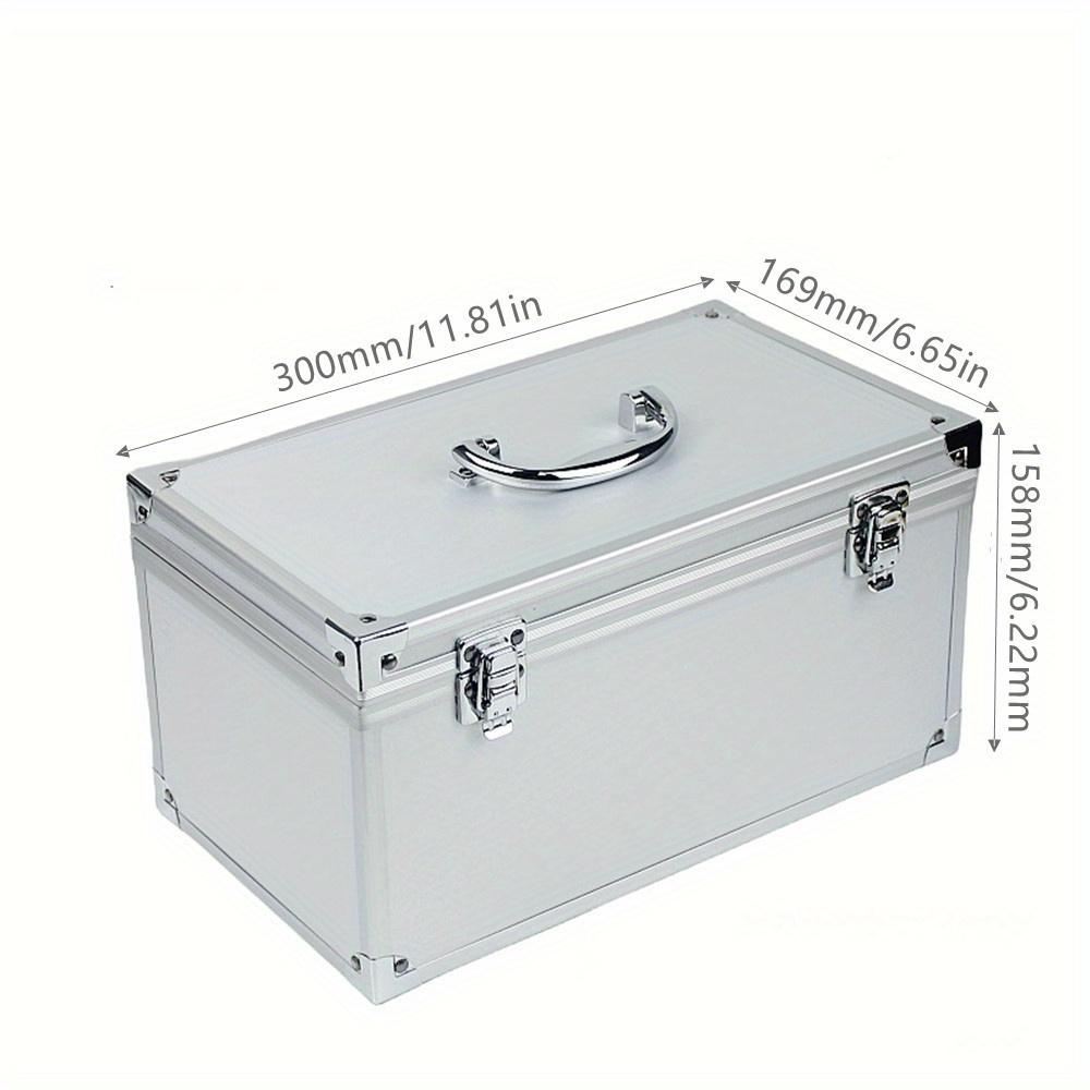 Aluminum Tool Case Multi-Purpose Hard Metal Storage Box for Garage Organization & Toy Storage, Portable Protective Carrying Case