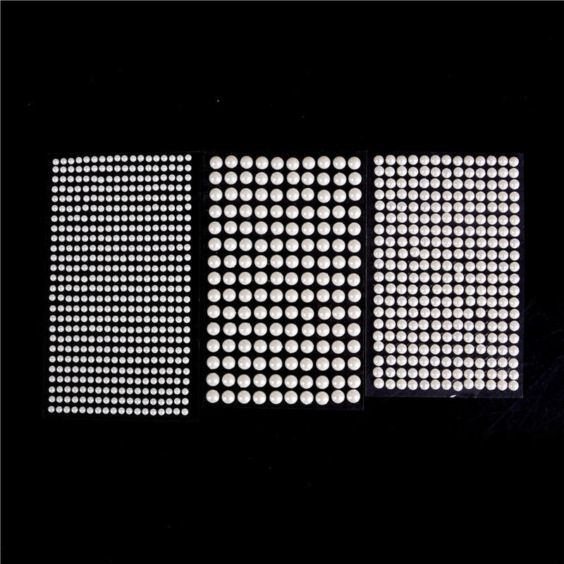 Weiße Perlen Aufkleber Kinder DIY Spielzeug Imitationsperlen Acryl Selbstklebend Deko