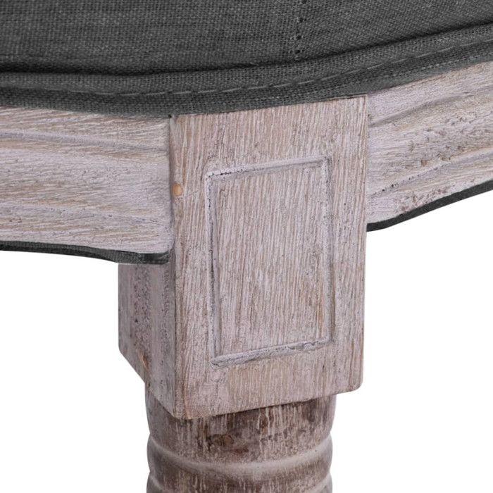 VidaXL Banc Lin Bois solide 150x40x48 cm Gris foncé