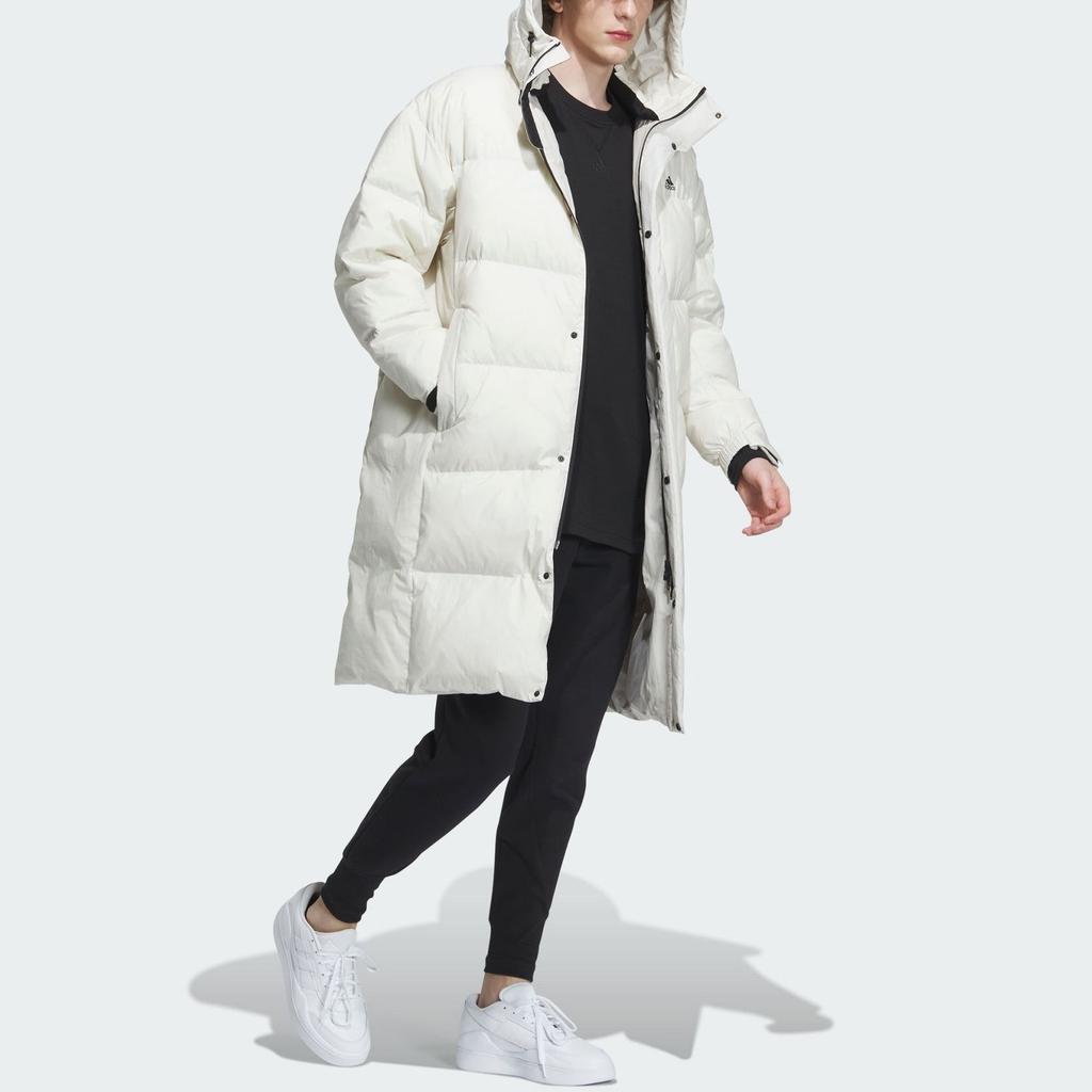 adidas Down Goose Long Jacket Asia Sizing 'White' Men's IL8927