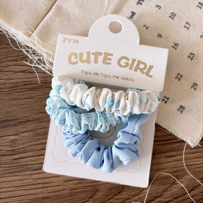 3 ks modrých elastických gumiček do vlasů pro miminko, gumičky do vlasů, dětské gumičky do culíku, gumičky, vlasové doplňky, dětské pokrývky hlavy