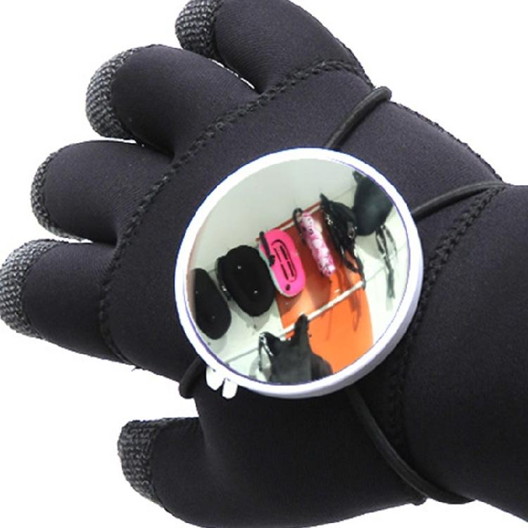 Plastic Diving Rearview Mirror Adjustable Neck Strap Underwater Safety Mirror for Underwater Environment