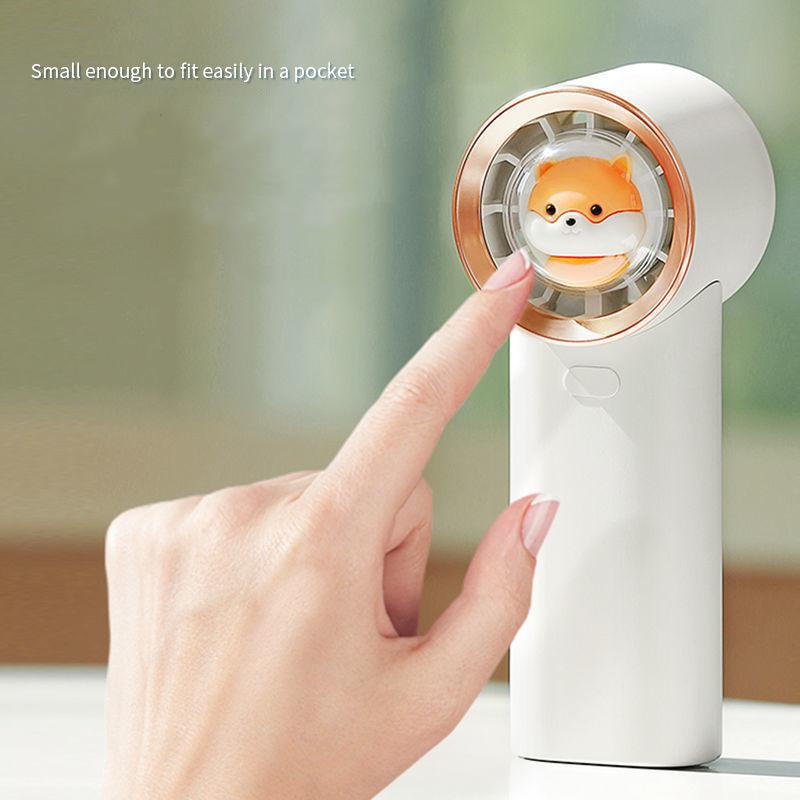 

Lovely Pet Mini Pocket Fan USB Rechargeable Portbale Handheld Silent Strong Air Cooling Fan For Outdoor Travel Kids Gifts