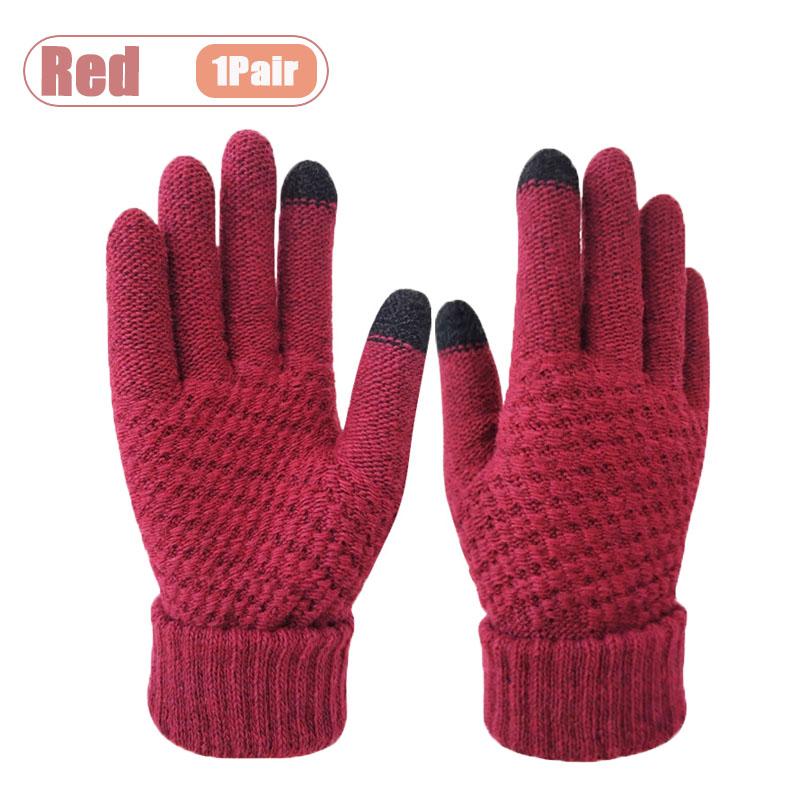 

1-20Pairs Winter Touchscreen Gloves Stretchy Thick Knitted for Women Universal for Sports Cycling Hiking and Outdoor Activities