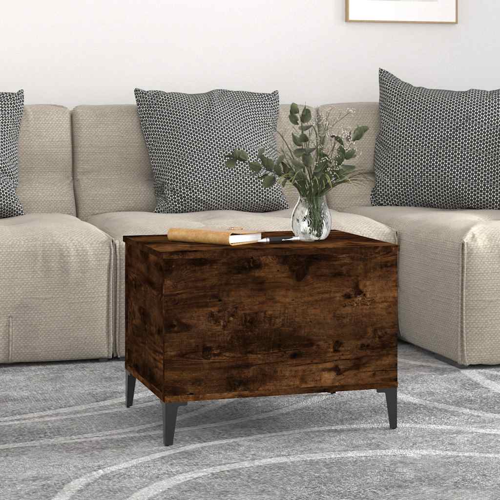 Coffee Table Smoked Oak 60 x 44.5 x 45 cm Wood Based Panel