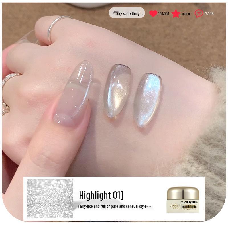 

Гель-лак для ногтей Enni s High Moment Cat Eye - Осень Зима Фарфоровый Белый