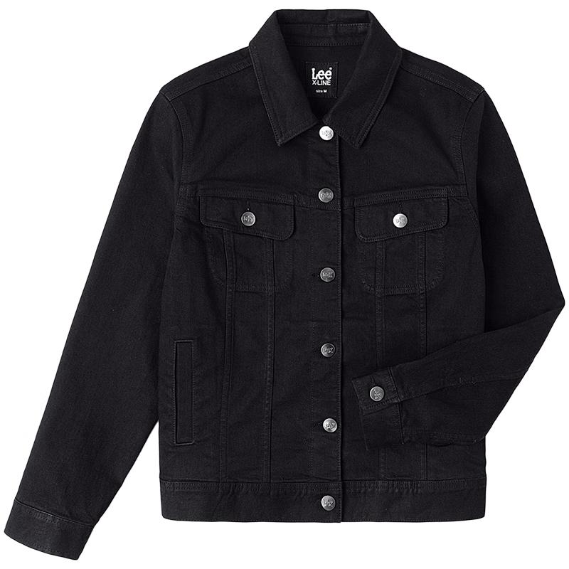 

Женская джинсовая куртка Lee черного цвета стандартного кроя L