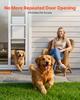 Dog Door for Sliding Glass Door, 1927 Mm To 2049 Mm Adjustable Height, Aluminum Alloy Frame with 3-Layer Flap and Rotating Hinge, for Extra