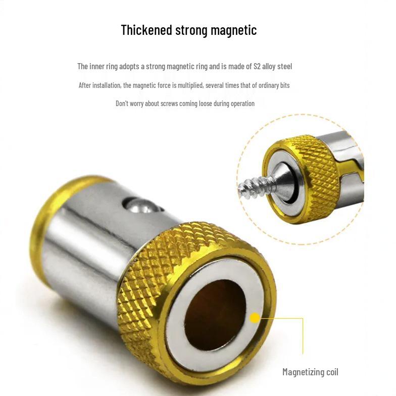 Universal Screwdriver Bit Magnetizer Ring - Strong Anti-Slip Magnetic Enhancement