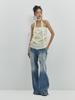 Minderly Shirring Satin Skirt - Lemon