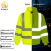 Reflective Hooded Sweatshirt for Outdoor Construction - Cold-Proof Safety Wear