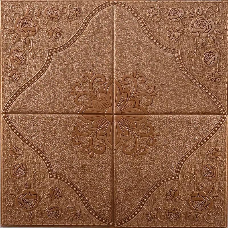 1-10 pièces 70cm*70cm Papier Moderne Plafond Décoratif Imperméable Résistant à l'humidité Anti-moisissure Mur Auto-adhésif 3D Fond Chambre