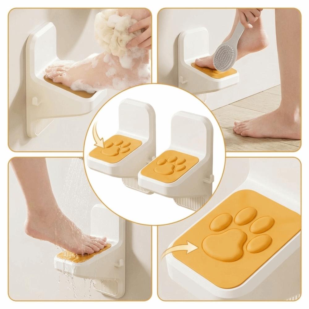 Self-Adhesive Foot Stool Slip-Resistant Shower Foot Pedal Holder Shower Foot Rest  Personal Care