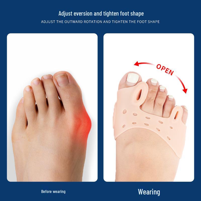 Dual-Hole Bunion Toe Separator with Arch Support & Shock-Absorbing Forefoot Pad