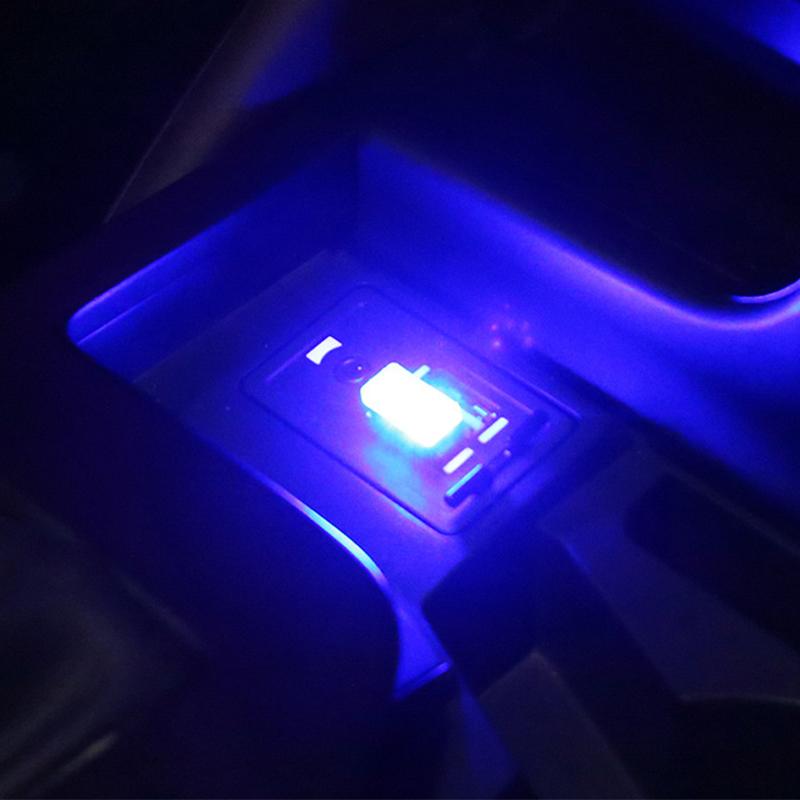 Mini Car Interior Ambient Lights Atmosphere Lamp USB LED Car Lights PC Car Decoration Light Plug and Play Decor Lamp Lighting Dome Lights 6