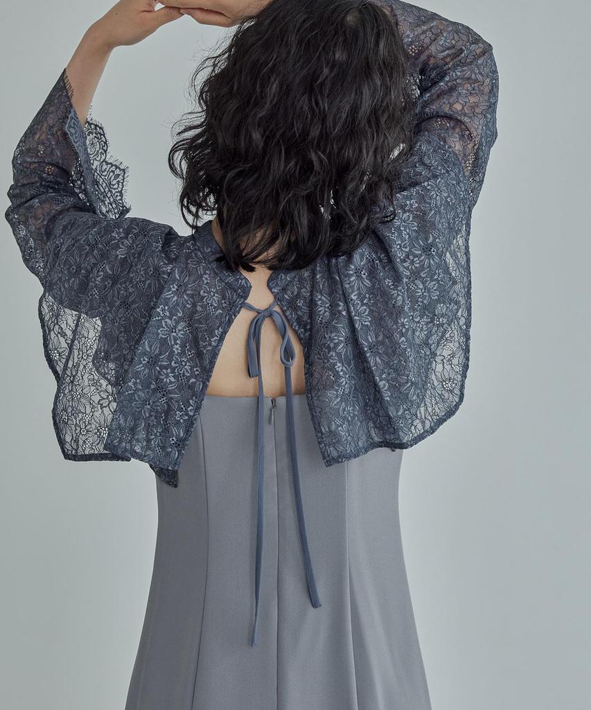 Layered Cape Party Wedding Cape Lace S [niana] Dress, Dress, Dress, Bolero, Gray,