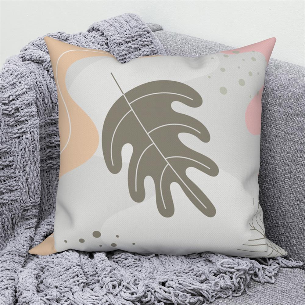 Home Sofa Office Cushion Pillowcase Wholesale  Nordic Style Abstract Plant Floral