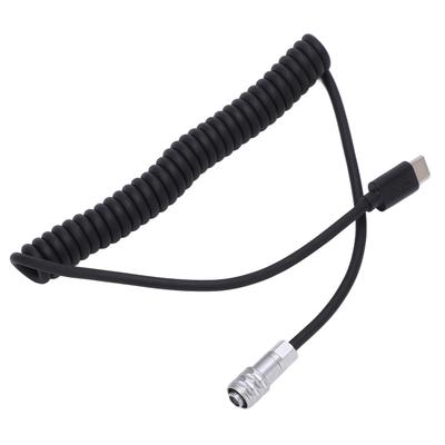 Type C To 2 Pin PD Trigger Power Supply Coiled Cable for BMPCC Blackmagic Pocket Cinema Camera 4K 6K