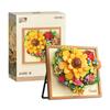 Non-Toxic New Year Decorations 3D Picture Frame Building Blocks Flowers Mini Bricks Diy Children Toys Wedding Gifts