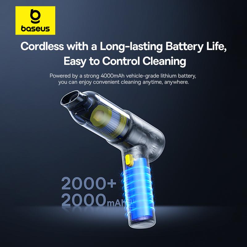 Baseus Car Vacuum Cleaner 4-in-1 Vacuum/wind blower/inflat/Air Pump Cordless Wireless Cleaning Machine for Home Auto Supplies