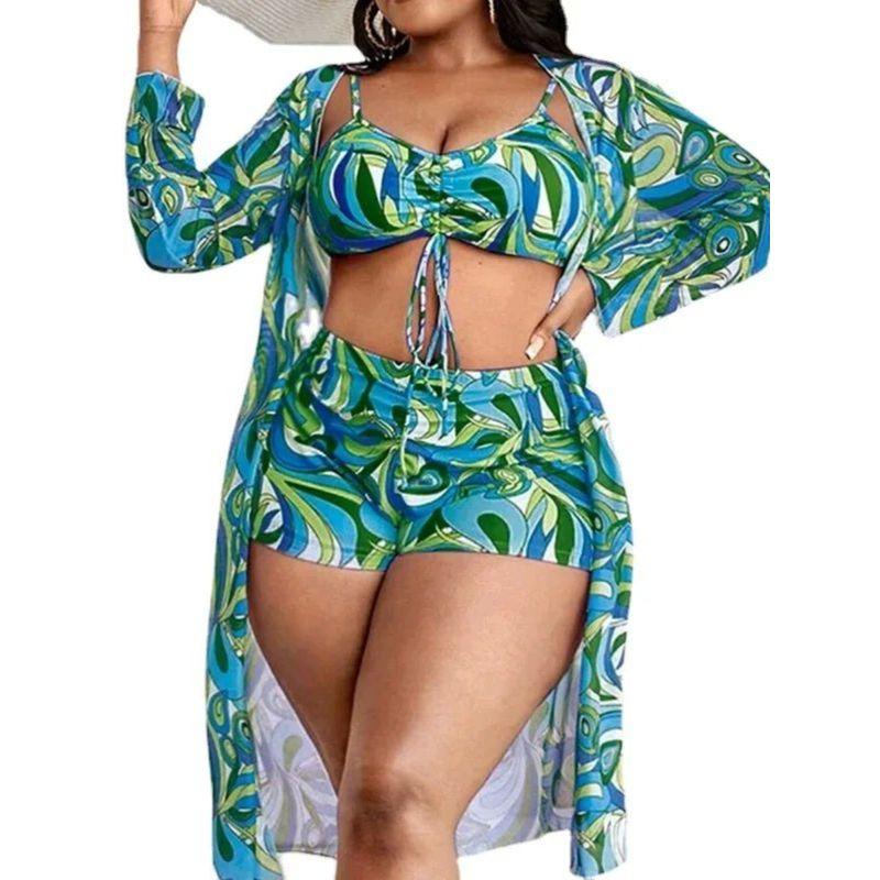 Minimalist Printed Camisole Bikini Set Minimalist Print Strap Bikini Suit