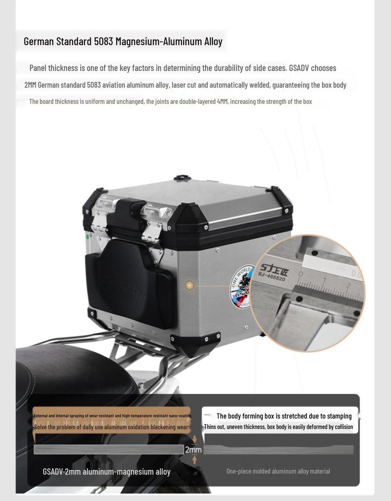 GSADV Aluminum Tail Box Rear Rack for KYMCO S350 - Original Modification Lining & Guard Accessories