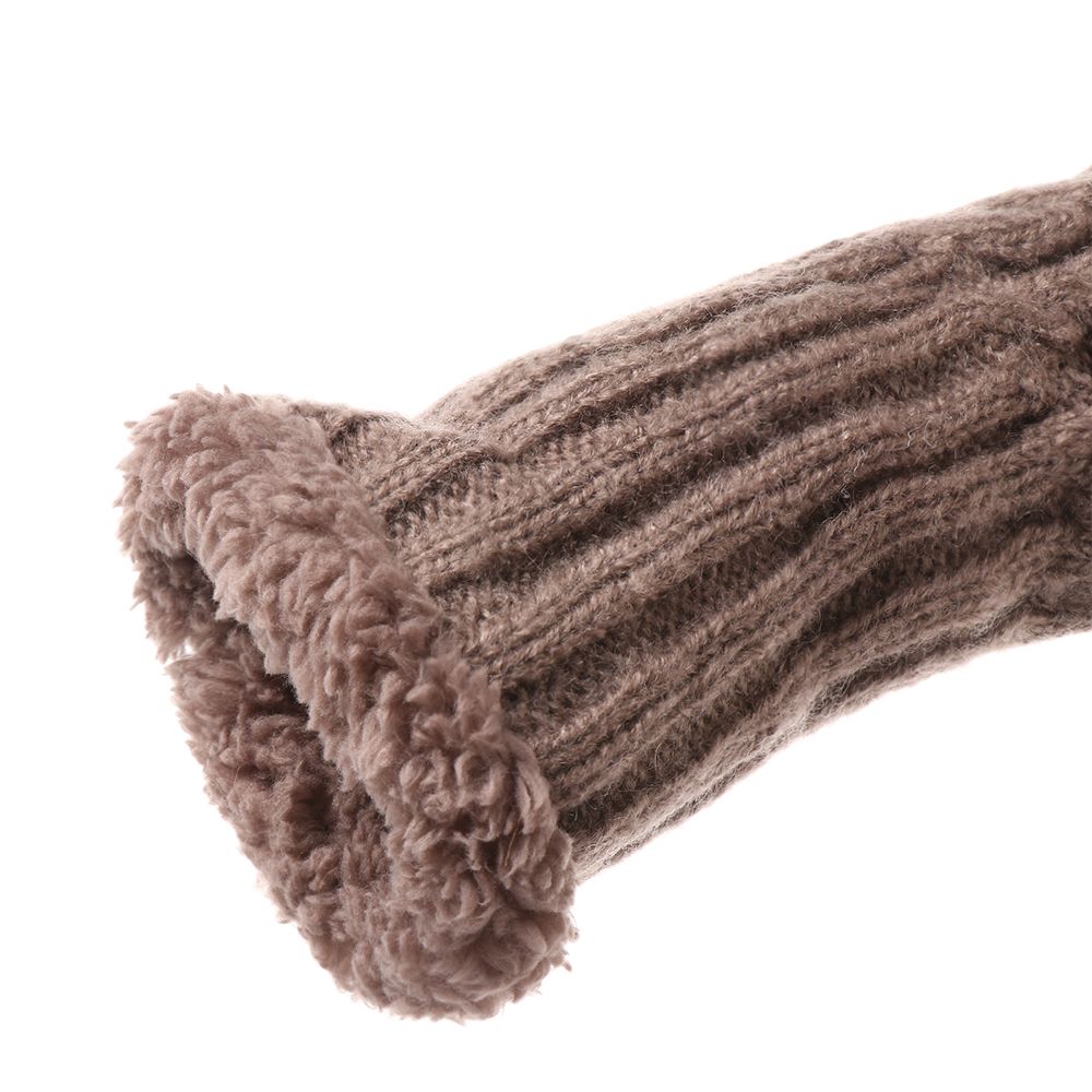 Fashion Twist Flowers Thickening Knitting Wool Female Guantes Full Finger Gloves Women Mittens