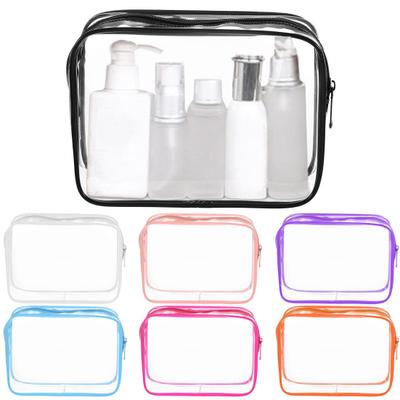 Transparent Cosmetic Bag Large Capacity Zipper Closure Waterproof Clear Makeup Bag Organizer Toiletry Bag