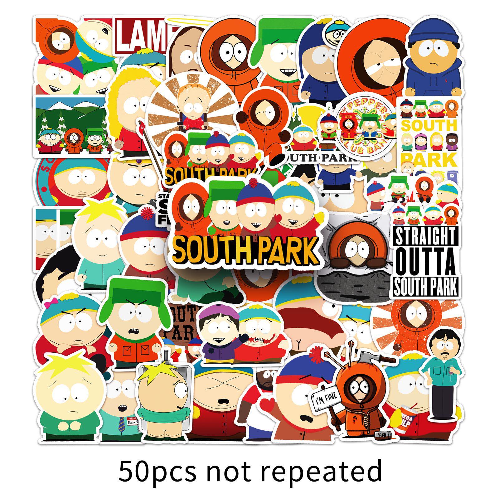 50 South Park Horror Cartoon Character Stickers for Journals