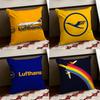 Travel LLufthansa Cushion Cover Reversible Soft Durable Pillow Cover Home Car MultiScene Use for Daily Comfort