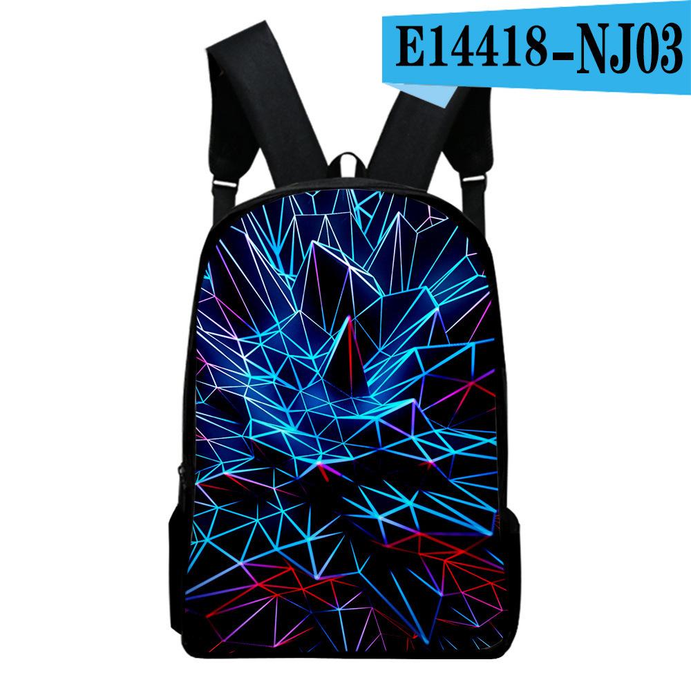 Harajuku Novelty Youthful Abstract Student School Bags Notebook Backpacks 3D Printed Oxford Waterproof Boys/Girls Travel Bags