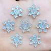 20Pcs New Cute 17mm Resin Mini Shining Snowflakes Flat Back Cabochons Scrapbooking DIY Jewelry Craft Decoration Accessories Q57